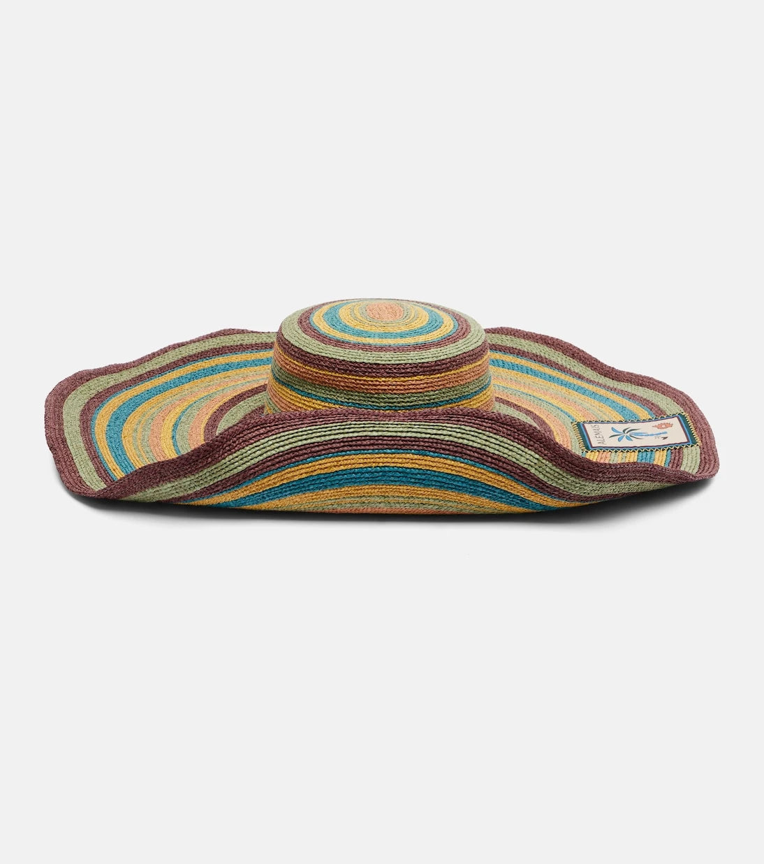 Alémais - Dusk striped raffia sun hat