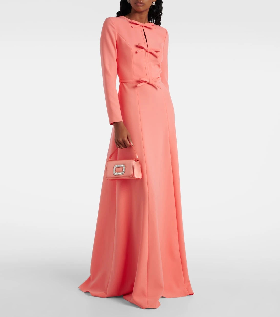 Roger Vivier - Pilgrim Micro satin clutch