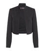 Stretch-Sable Cropped Jacket BLACK