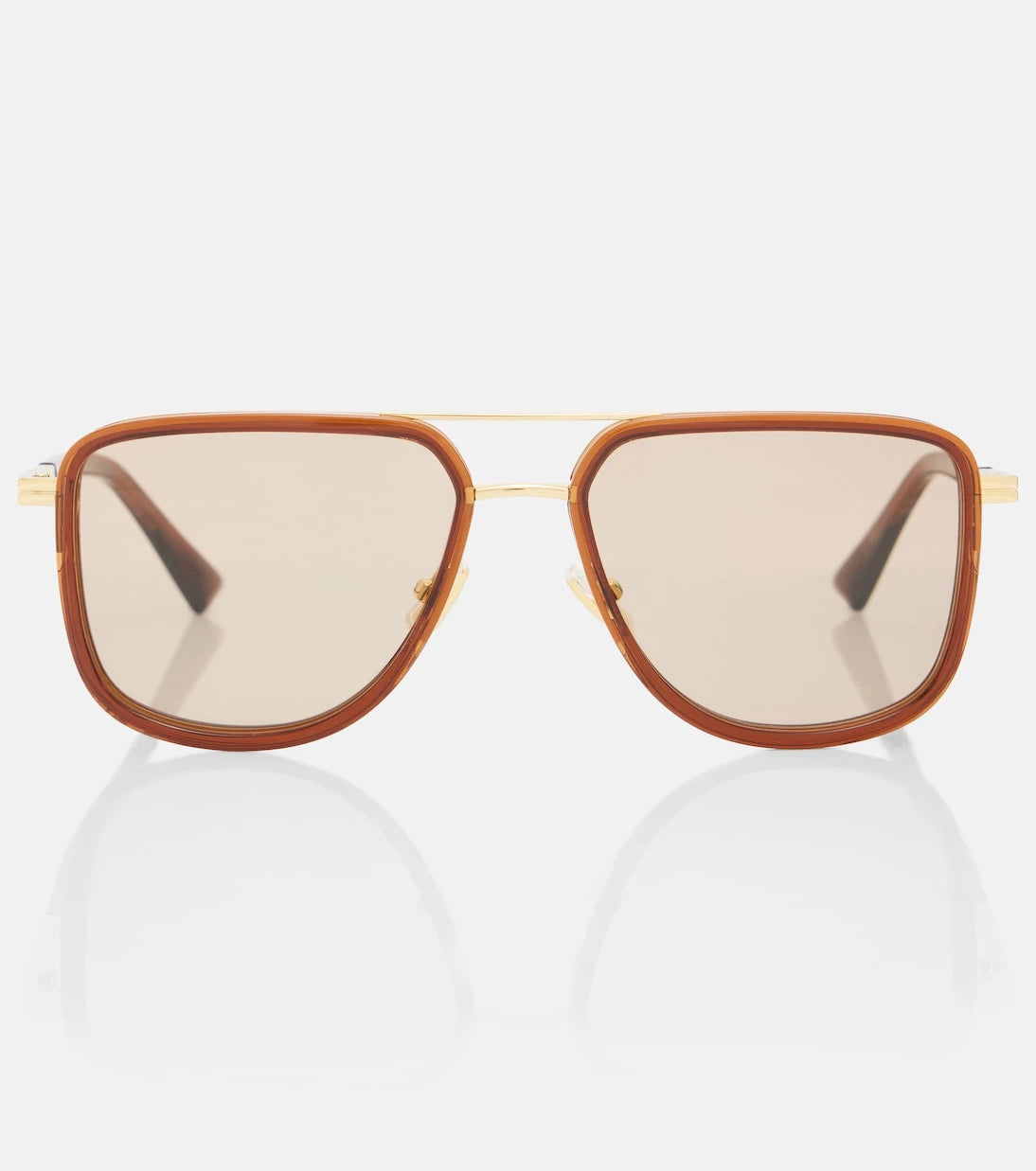 Bottega Veneta - Metal Combi aviator sunglasses