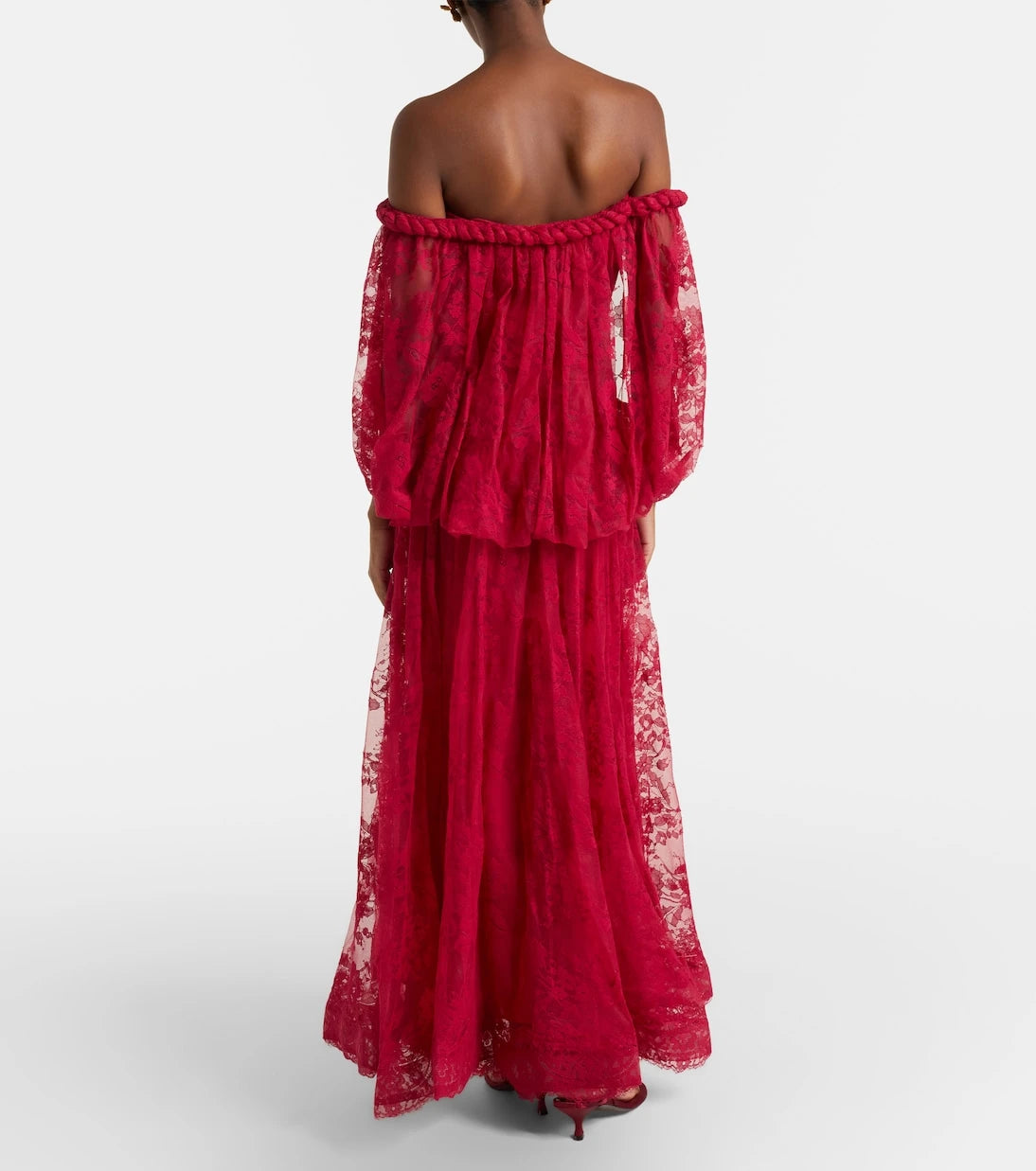 Zimmermann - Luna off-shoulder floral lace gown