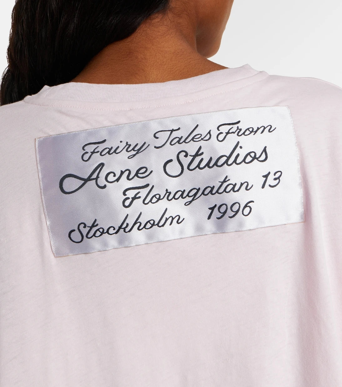 Acne Studios - تيشيرت كبير الحجم من مزيج القطن والجيرسي