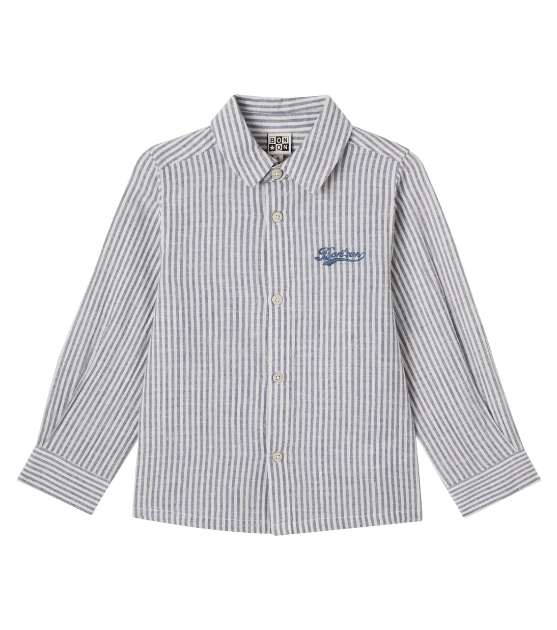Bonton - Nathan striped cotton and linen shirt