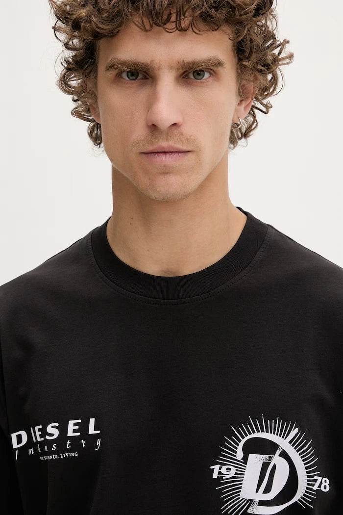 Diesel Erkek Pamuklu T-Shirt T-BOGGY-V6