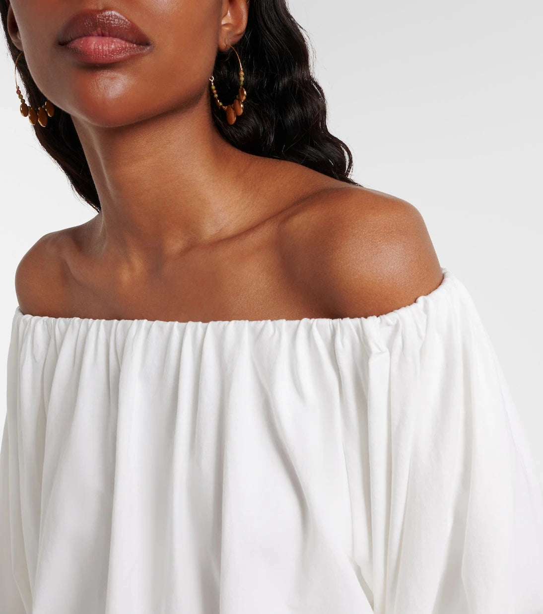 Dorothee Schumacher - Soft Volume cotton poplin off-shoulder top