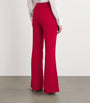 Veronica Beard Red Flared Lebone Tailored Trousers