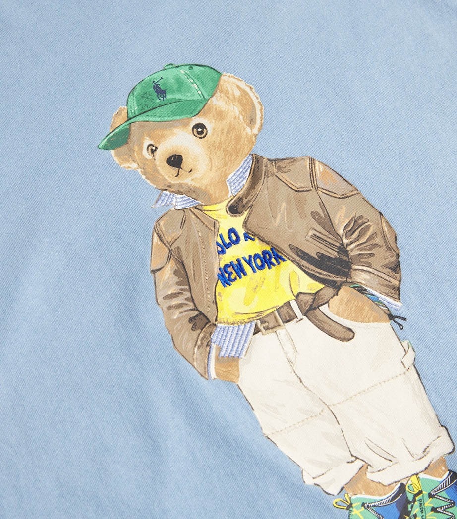 Polo Ralph Lauren Blue Cotton Polo Bear T-Shirt