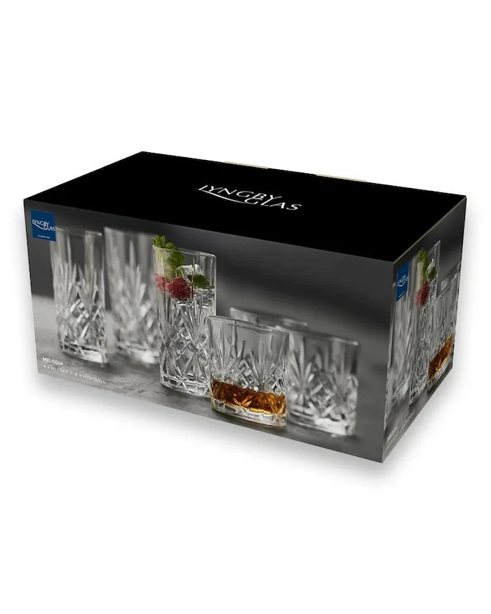 Lyngby Glas kristal cam viski bardakları seti