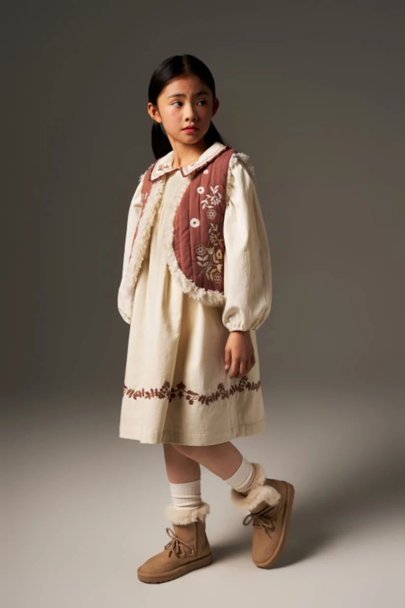 C'era Una Volta - Noemie embroidered quilted cotton vest