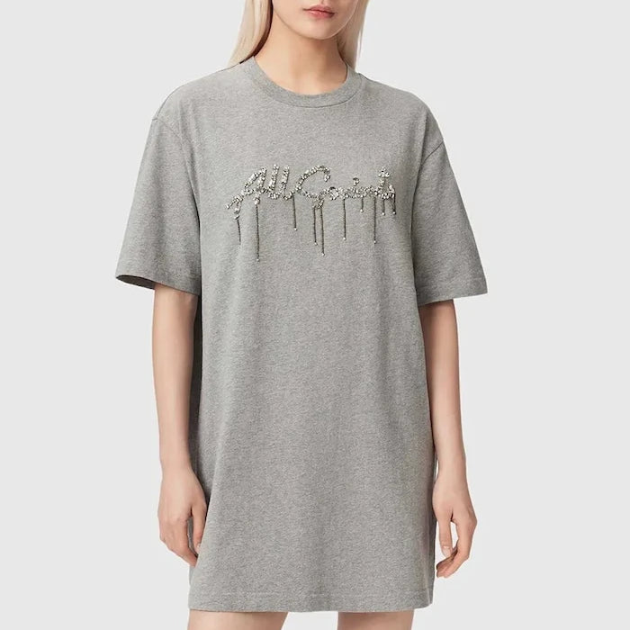 AllSaints рокля от памук CHAINS