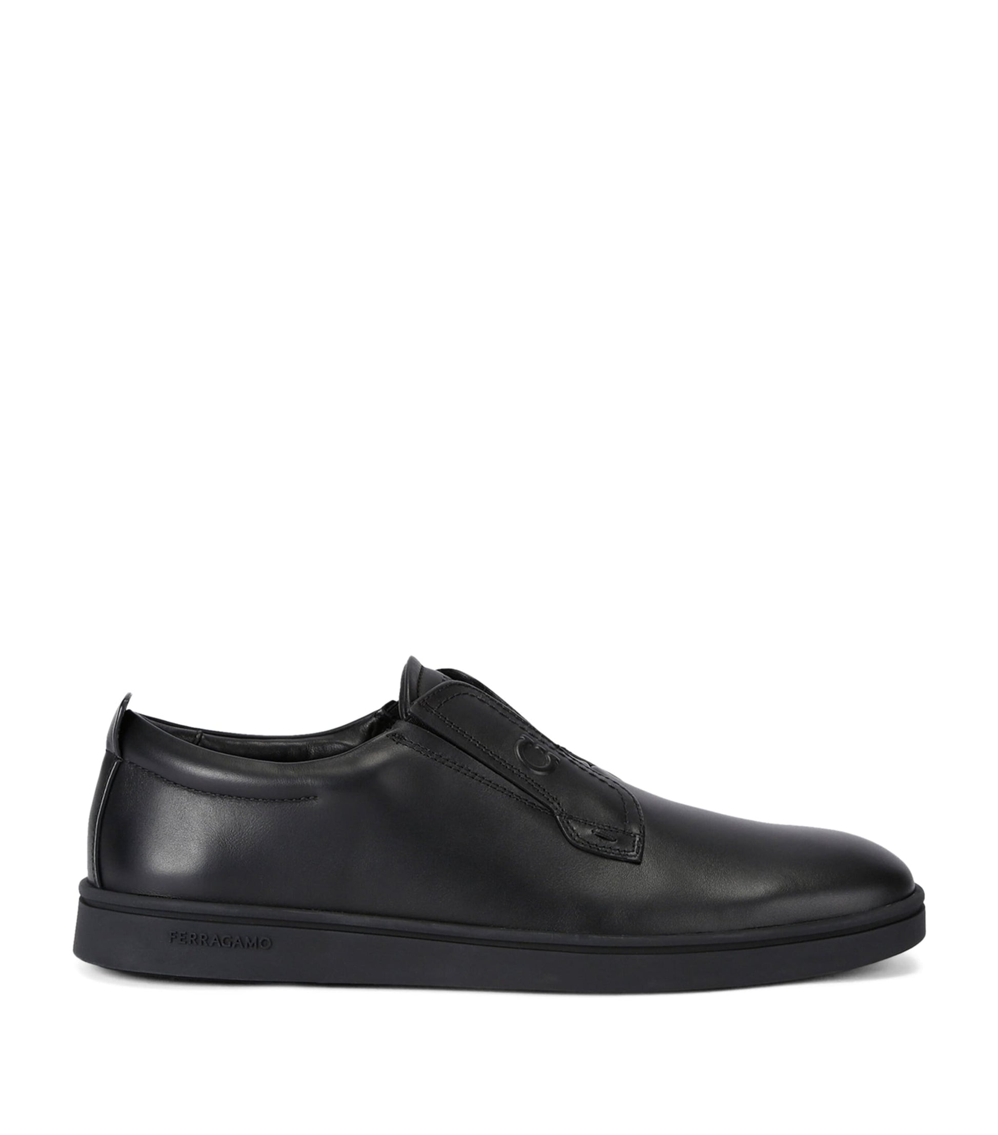 Salvatore Ferragamo Leather Alfie Slip-On Sneakers