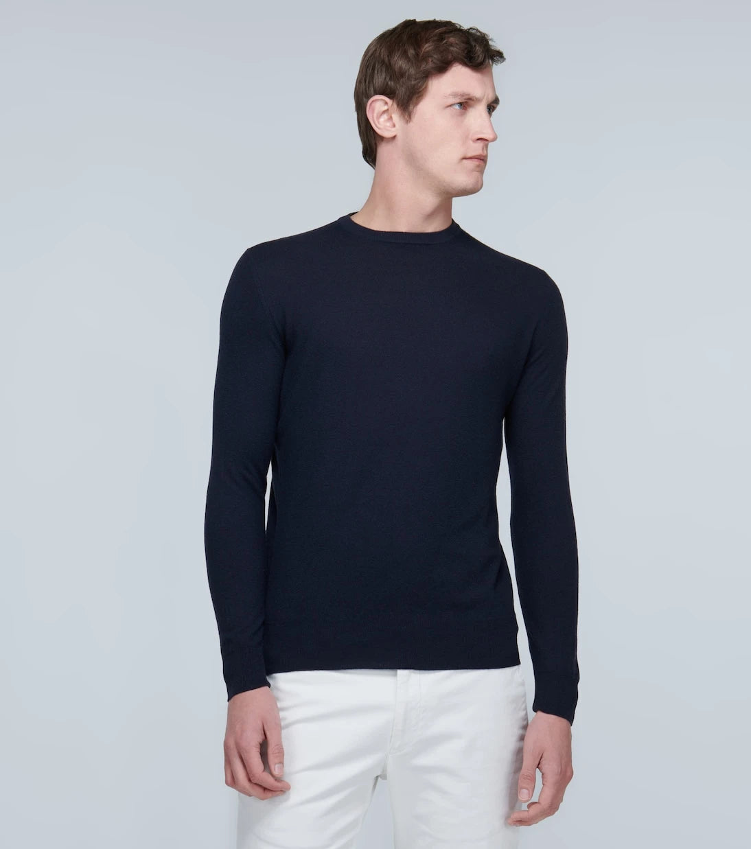 Loro Piana - سترة كشمير خفيفة للغاية بياقة مستديرة