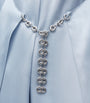LOEWE Blue EXCLUSIVE Silk Satin Silver Capsule Donut Chain Maxi Dress