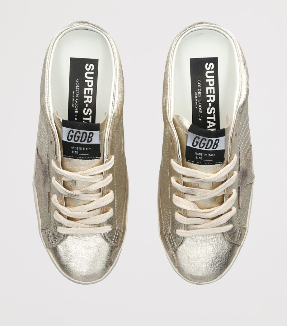 Gold Leather Super Star Sabot Low-Top Sneakers