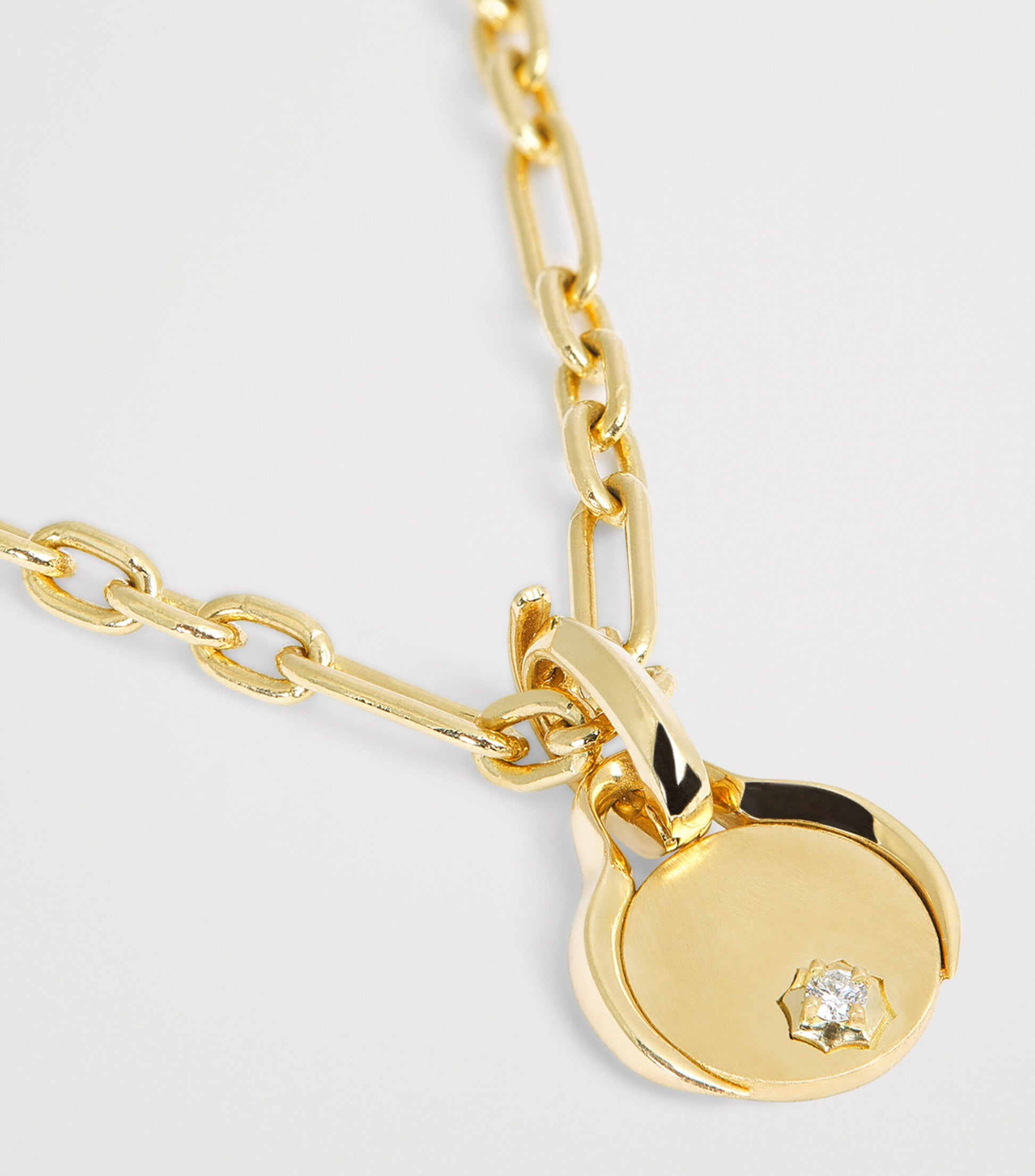 Mini Yellow Gold and Diamond Diana Charm