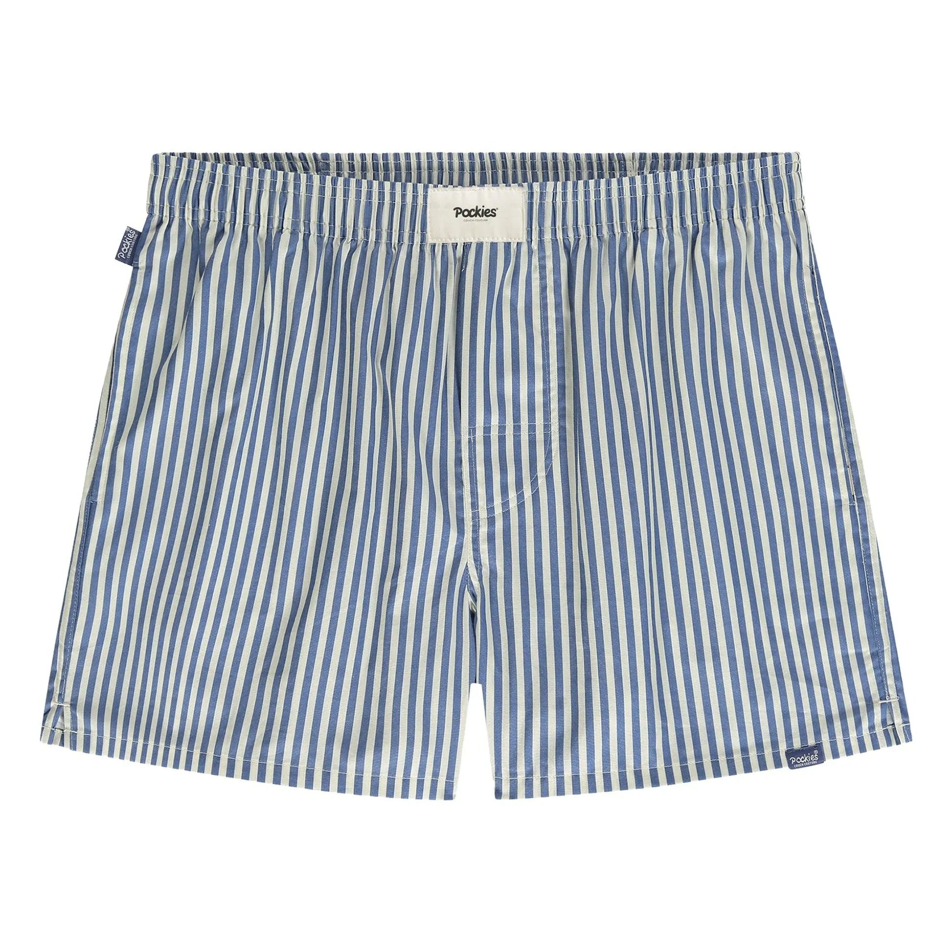 Pockies - Boyfriend Striped Boxers | Blue