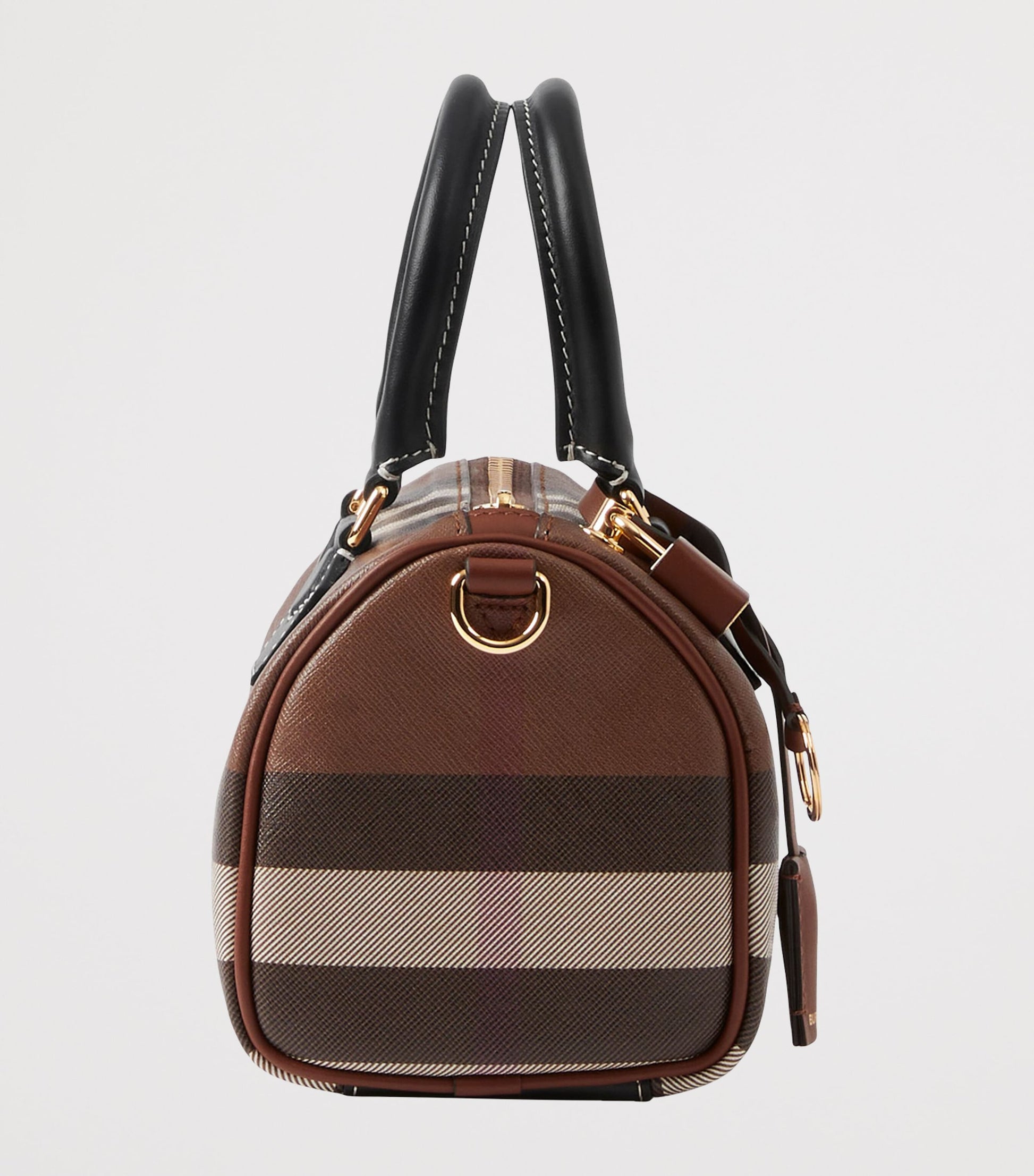 Burberry Brown Mini Check Bowling Bag