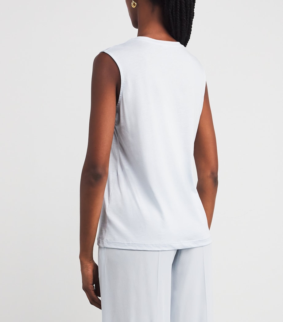 Cotton-Silk Tank Top OXFORD BLUE