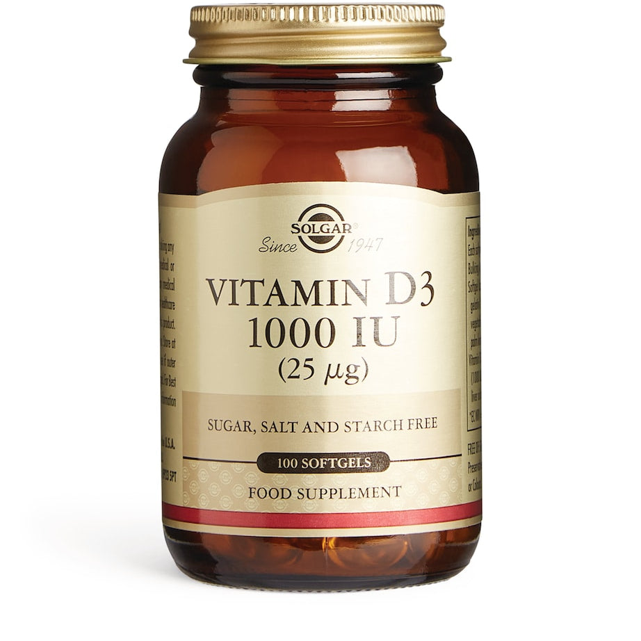 Solgar Vitamin D3 1000 IU (100 Softgels)