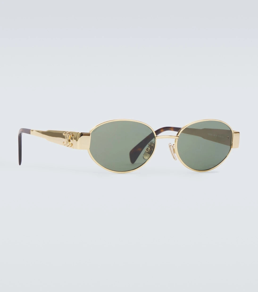 Celine Eyewear - Triomphe Metal 01 oval sunglasses