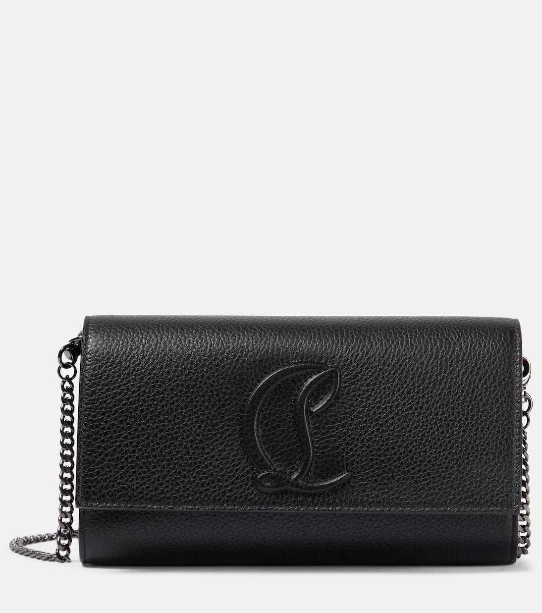 Christian Louboutin - Logo leather wallet on chain