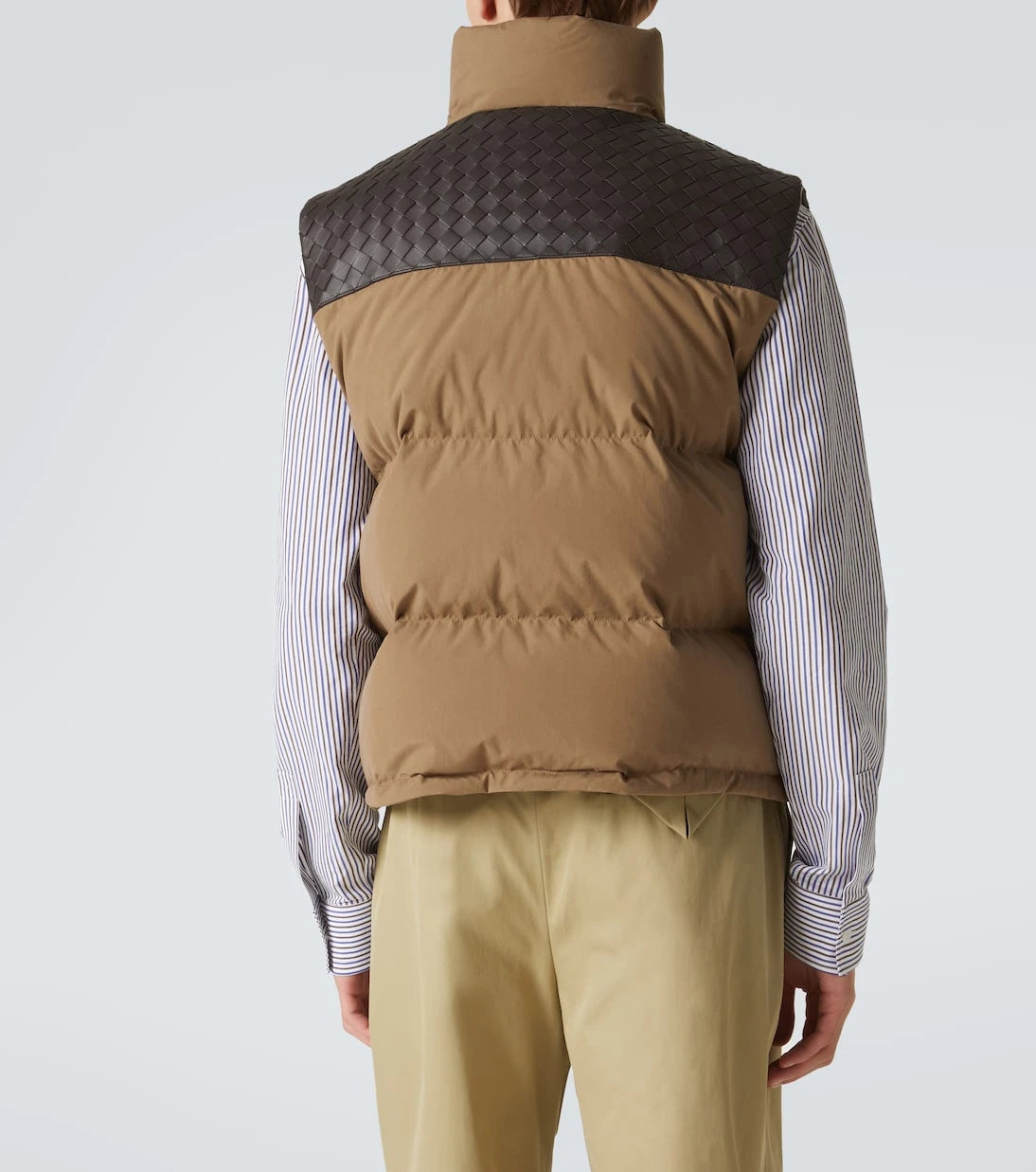 Bottega Veneta - Intrecciato cotton poplin down vest