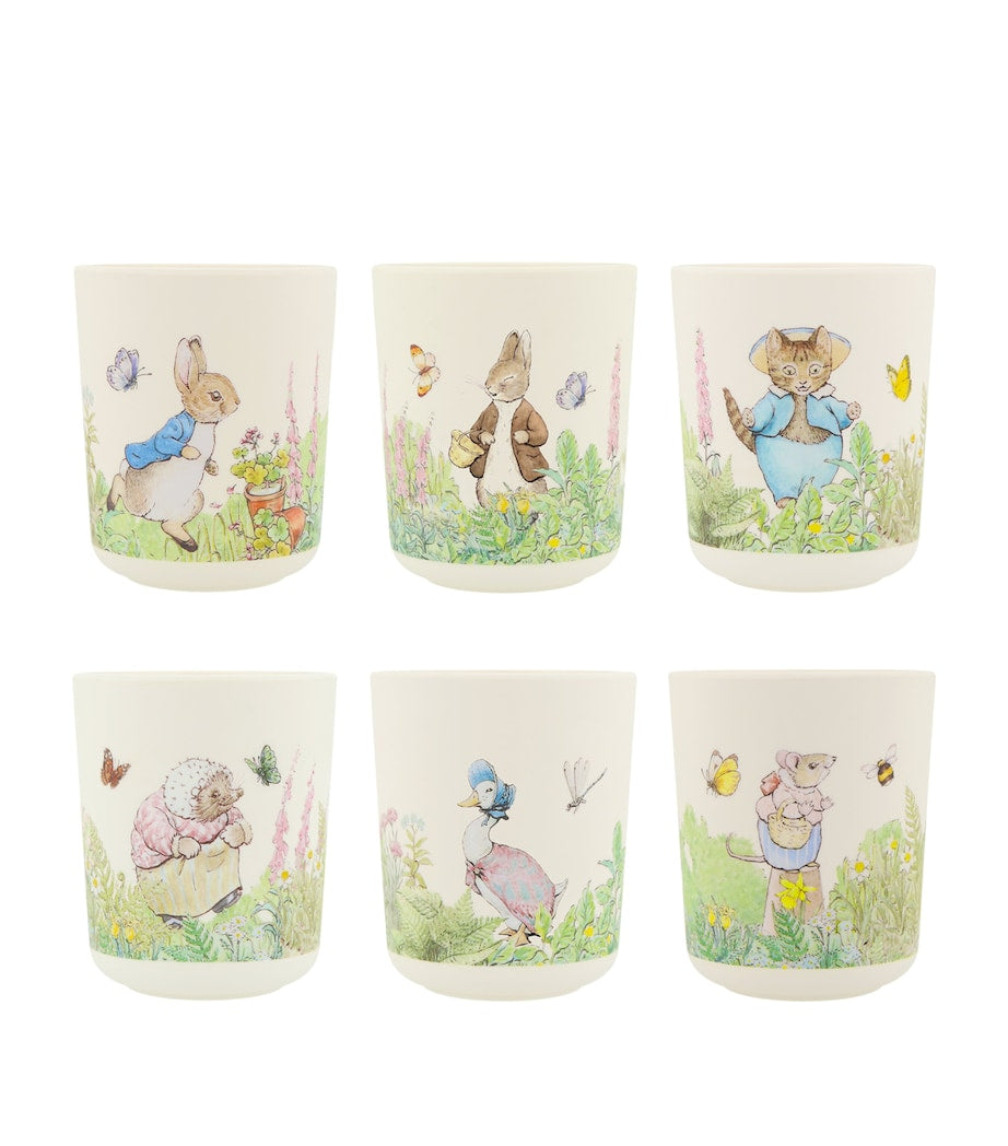 Set of 6 Melamine Peter Rabbit Cups (220ml)