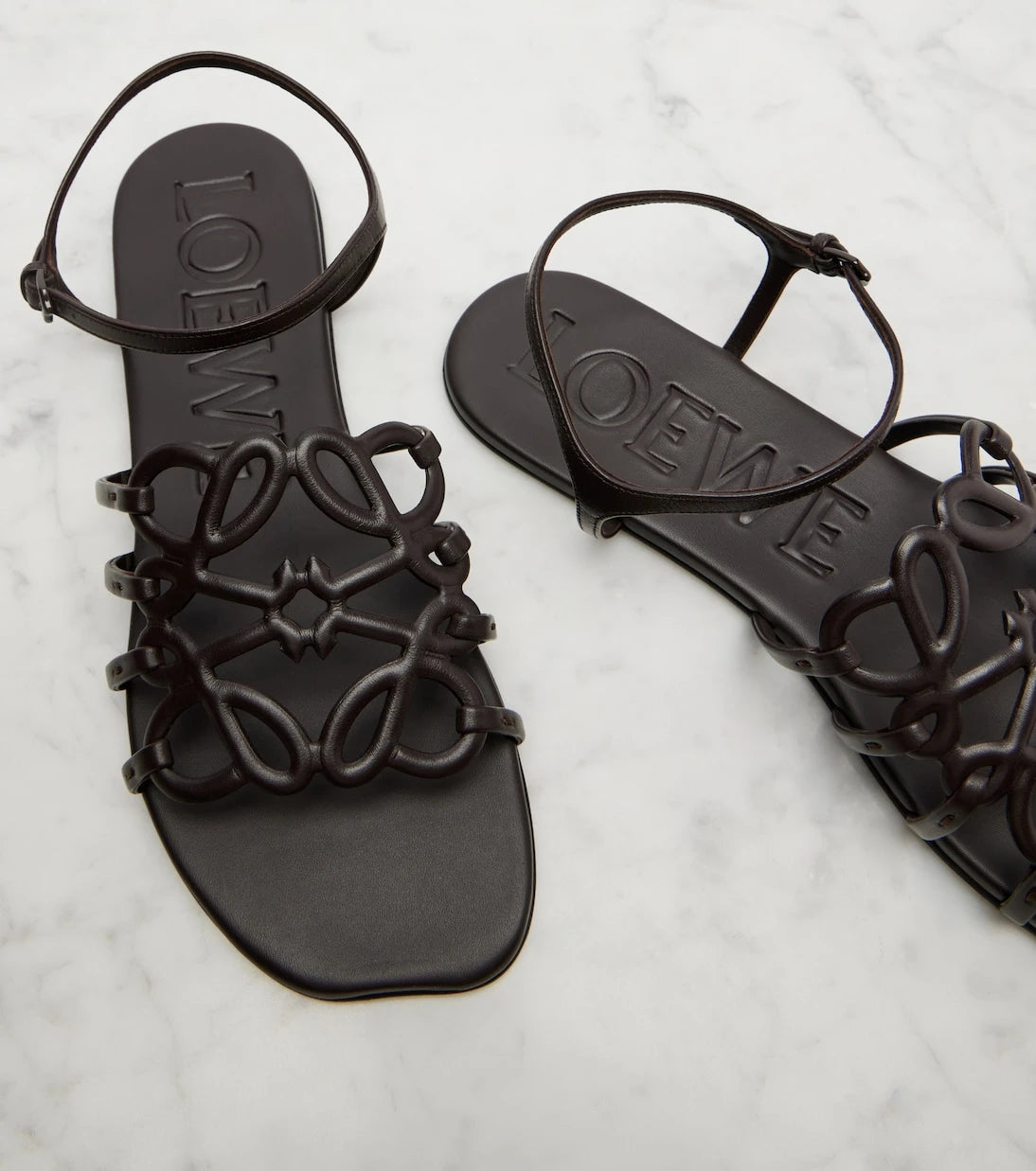 Loewe - Paula's Ibiza Petal Anagram leather sandals