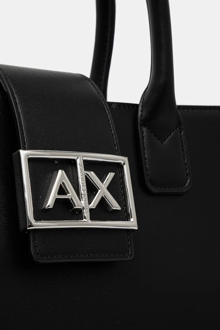 Armani Exchange suni deri kadın shopping çanta