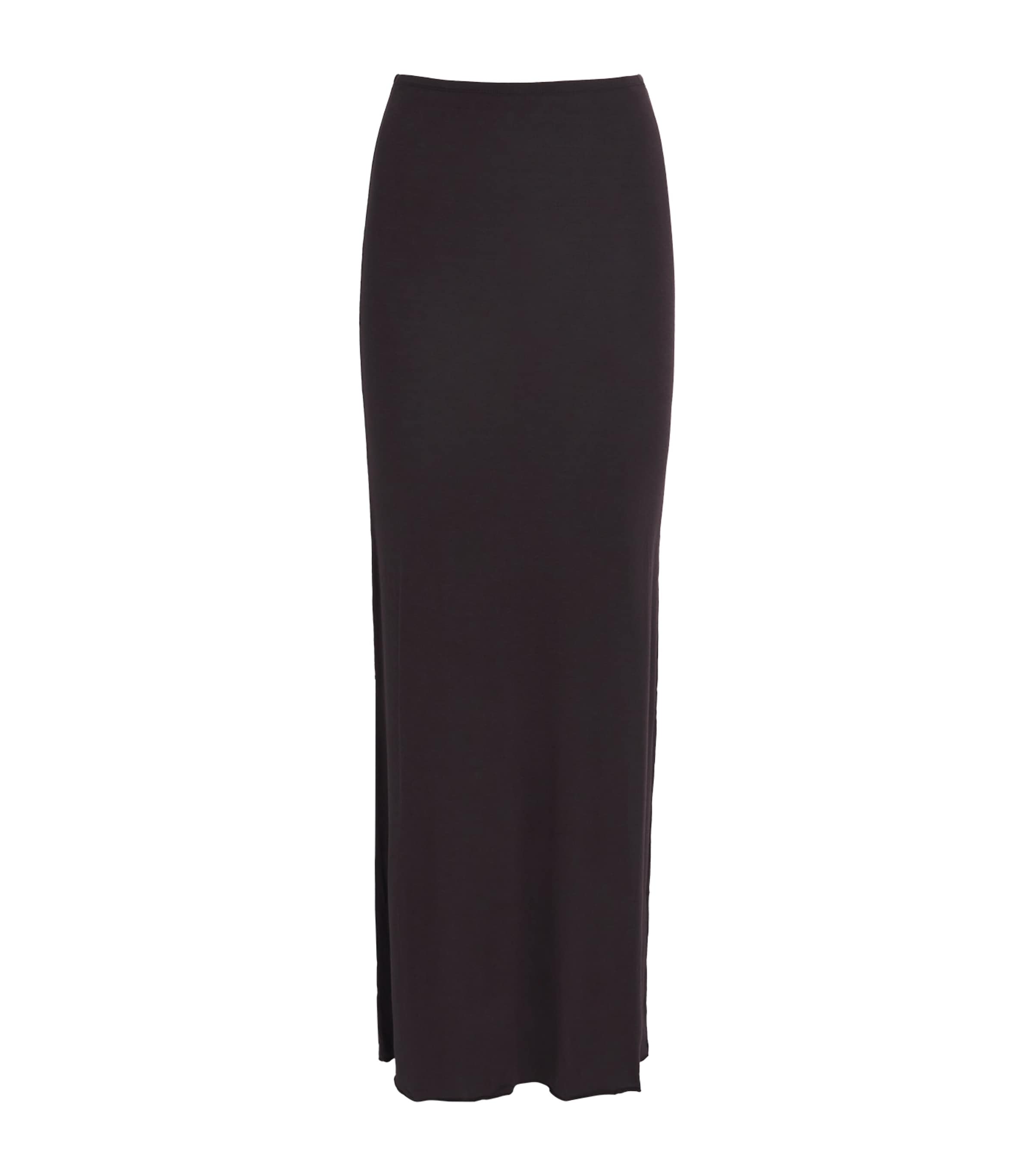 Skims Burgundy Sheer Modal Maxi Skirt