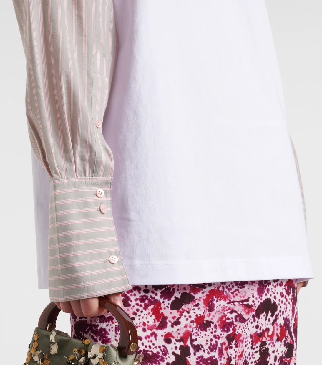 Dries Van Noten - Deconstructed cotton-blend T-shirt