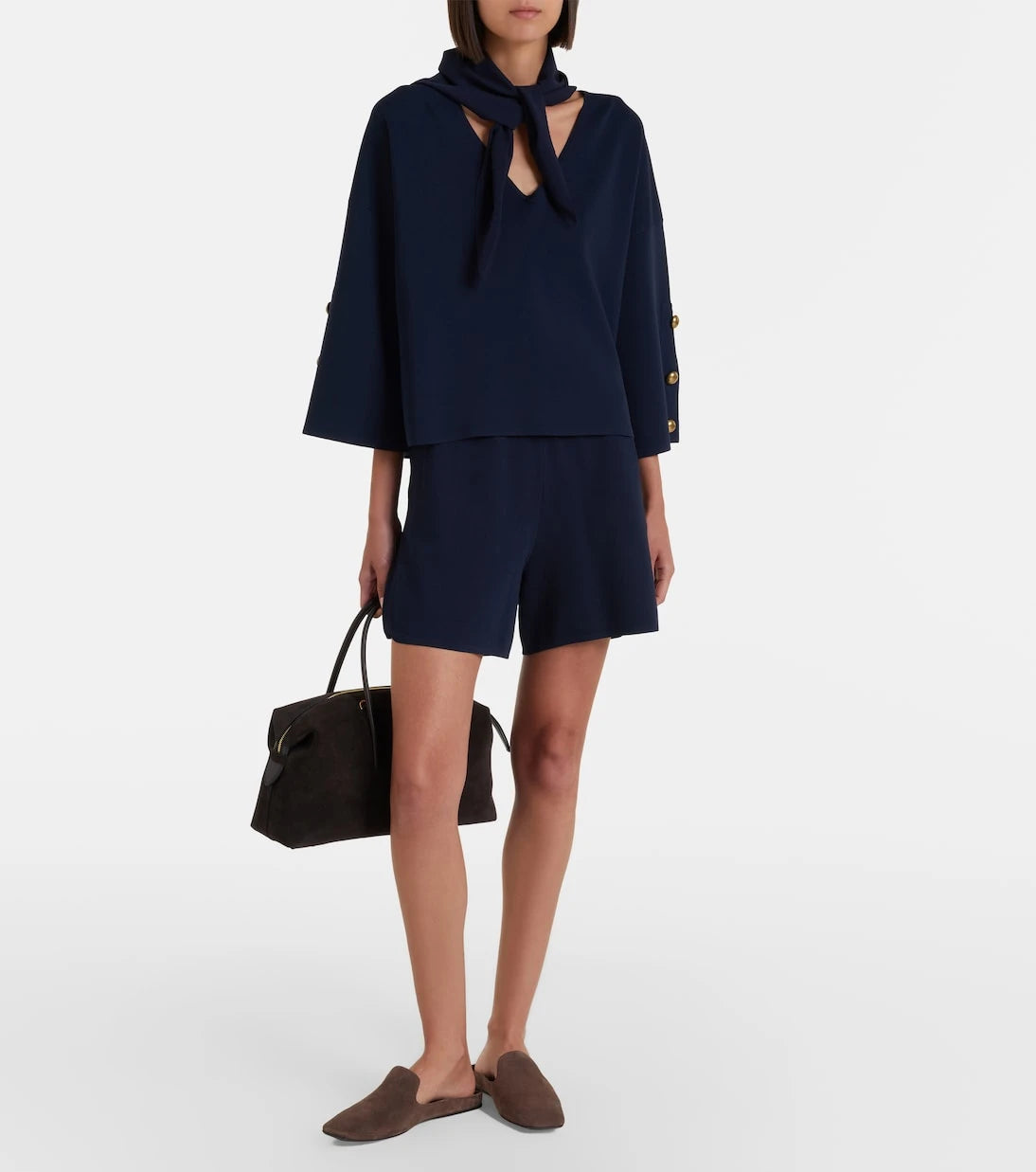 Max Mara - Embellished crêpe top