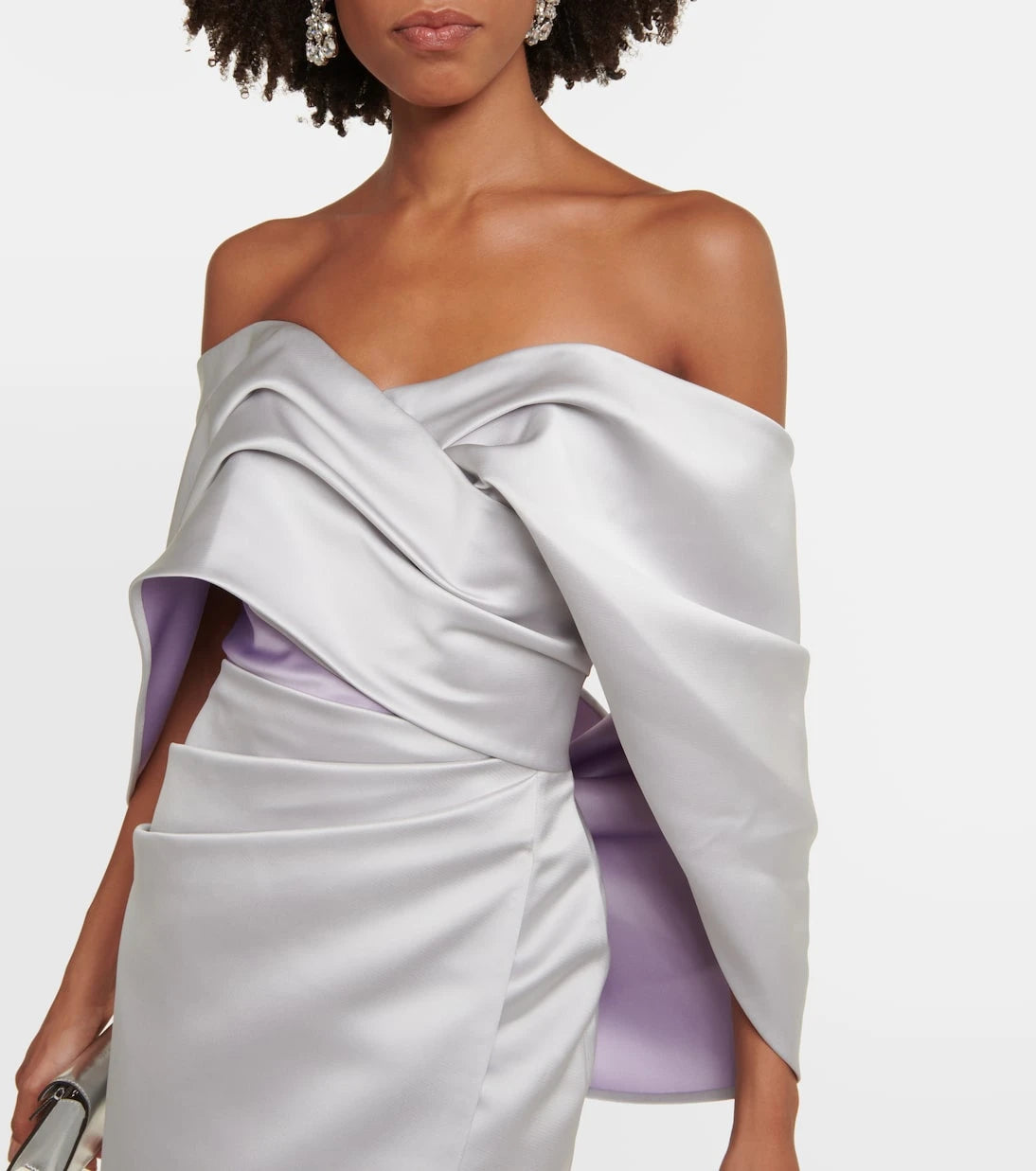 Carolina Herrera - Off-shoulder draped satin gown