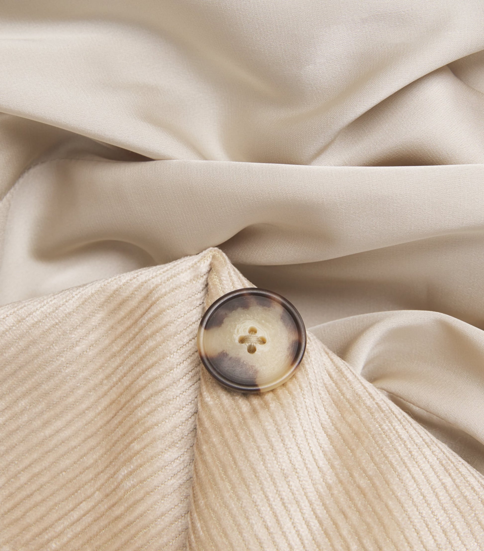 Veronica Beard Nude Corduroy Double-Breasted Sevyn Blazer