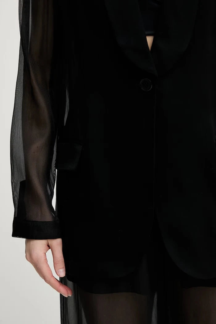 Karl Lagerfeld viskon kadın blazer ceket