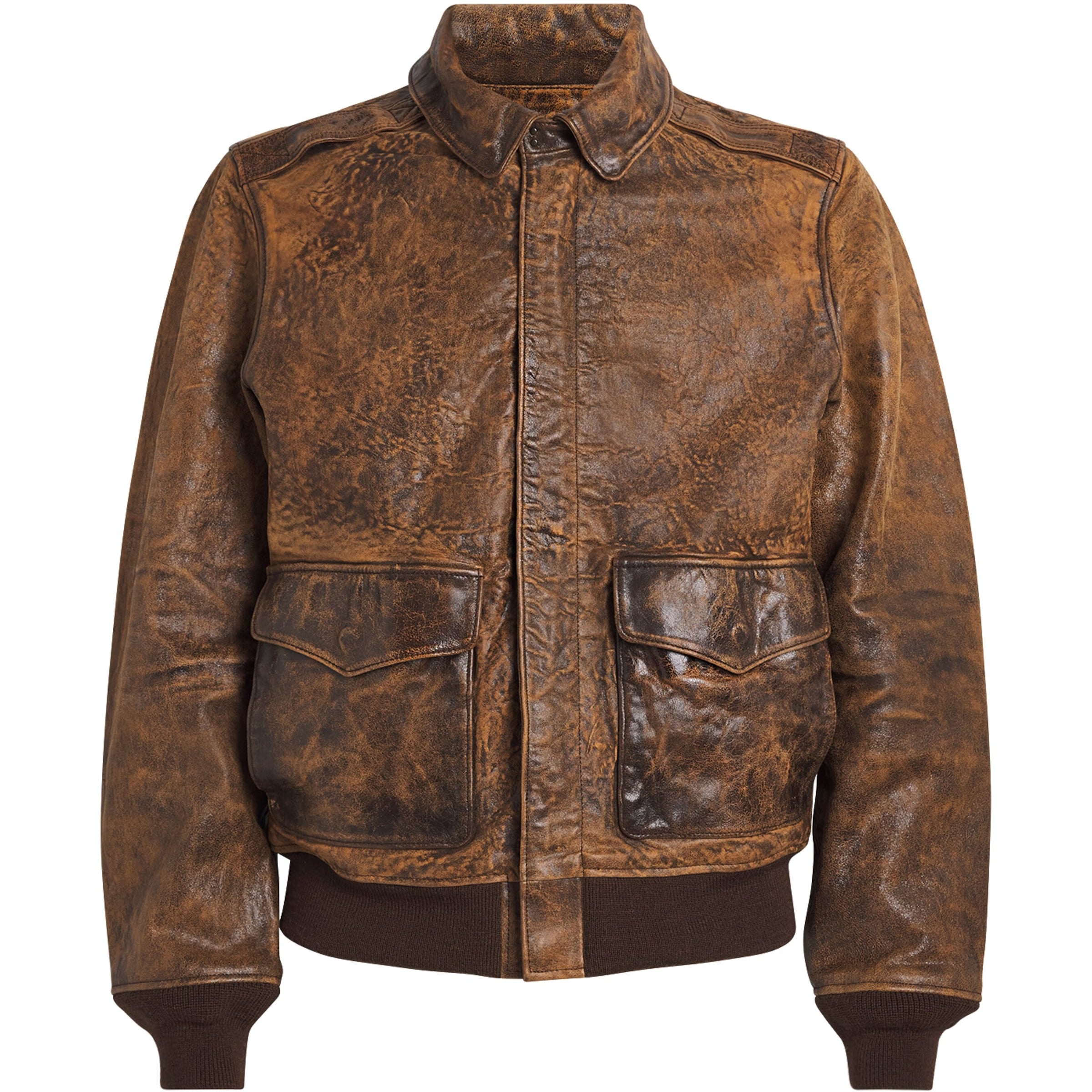 Brown Sheep Leather Flight Jacket