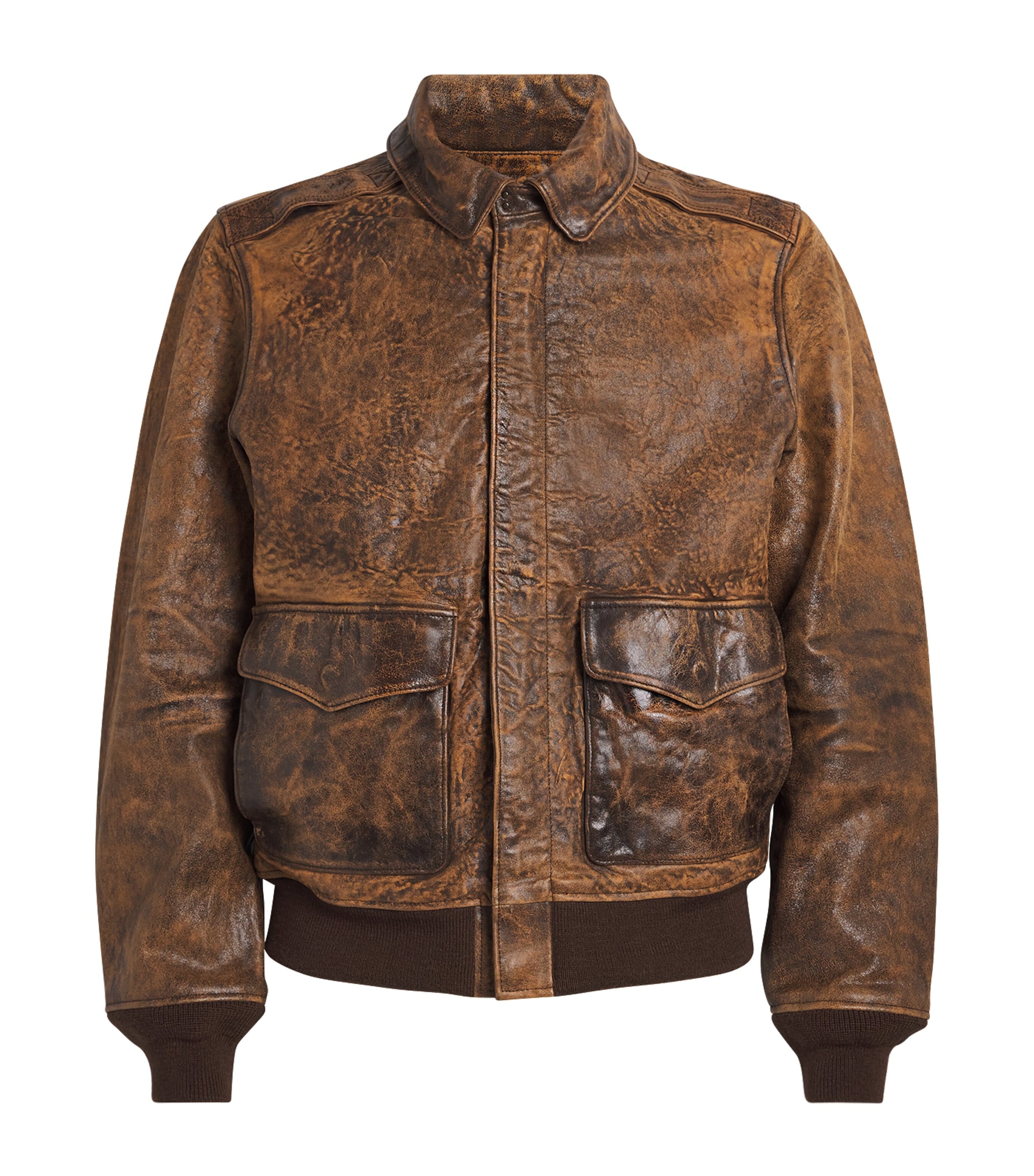 Brown Sheep Leather Flight Jacket