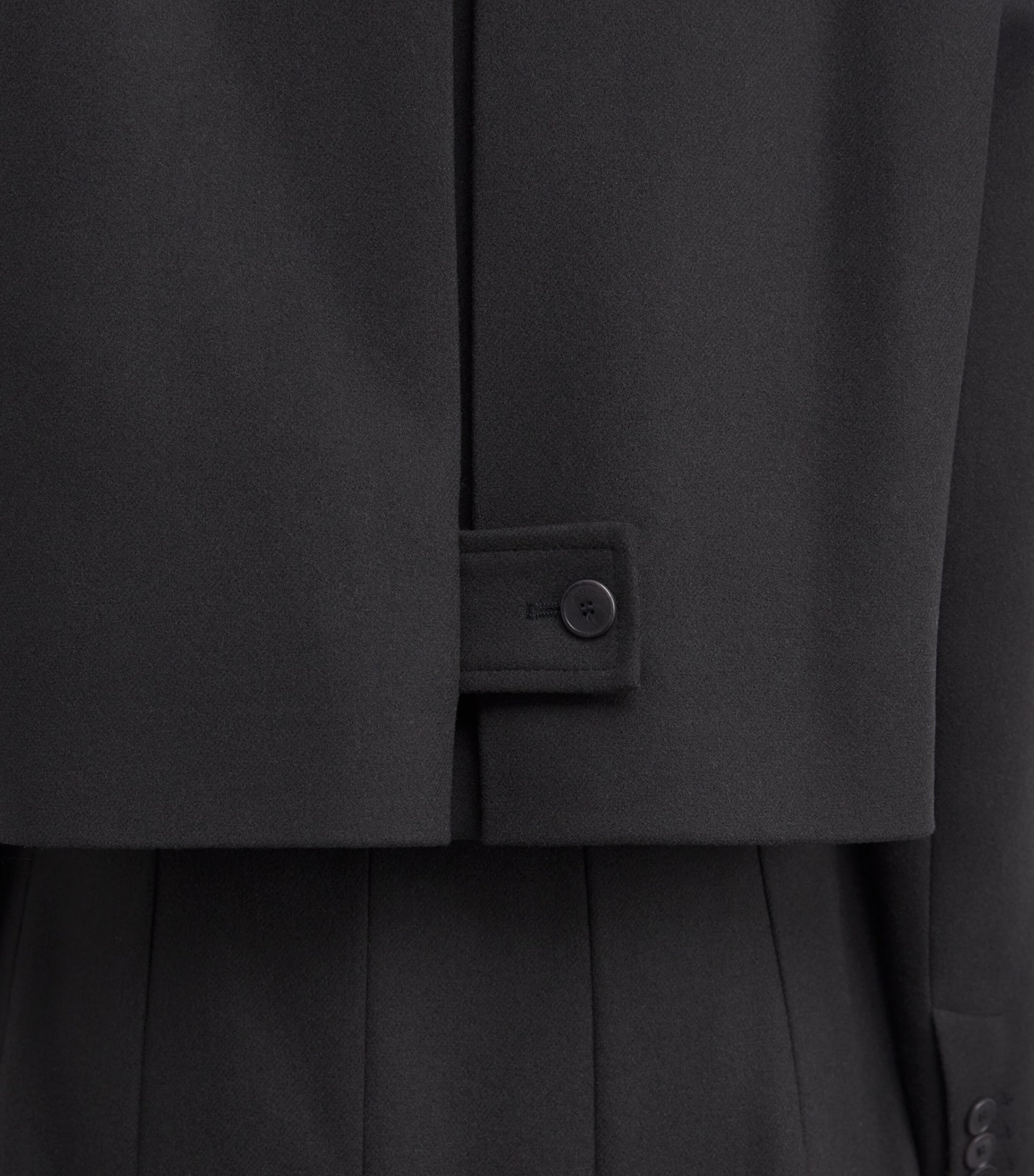 Virgin Wool Flannel Cropped Blazer