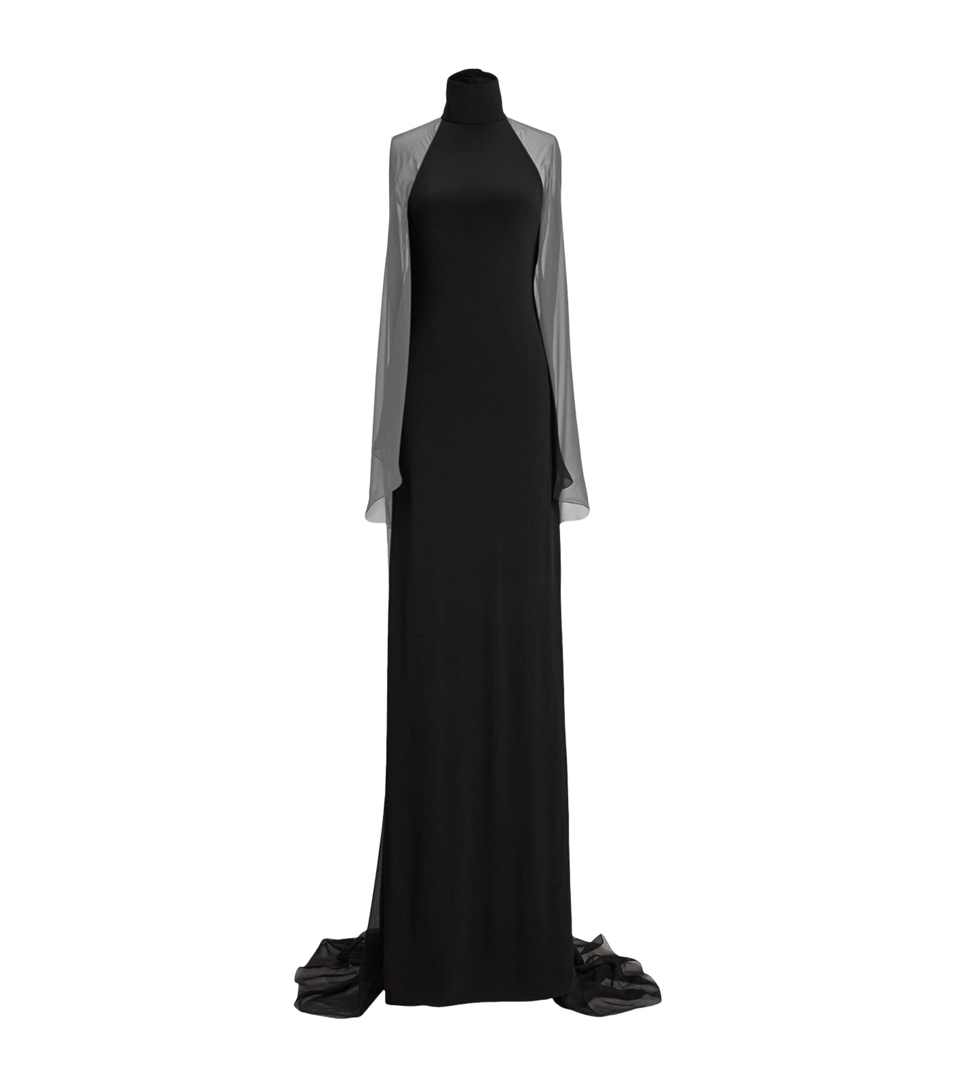 Ralph Lauren Collection Black Jersey Tilly Evening Dress