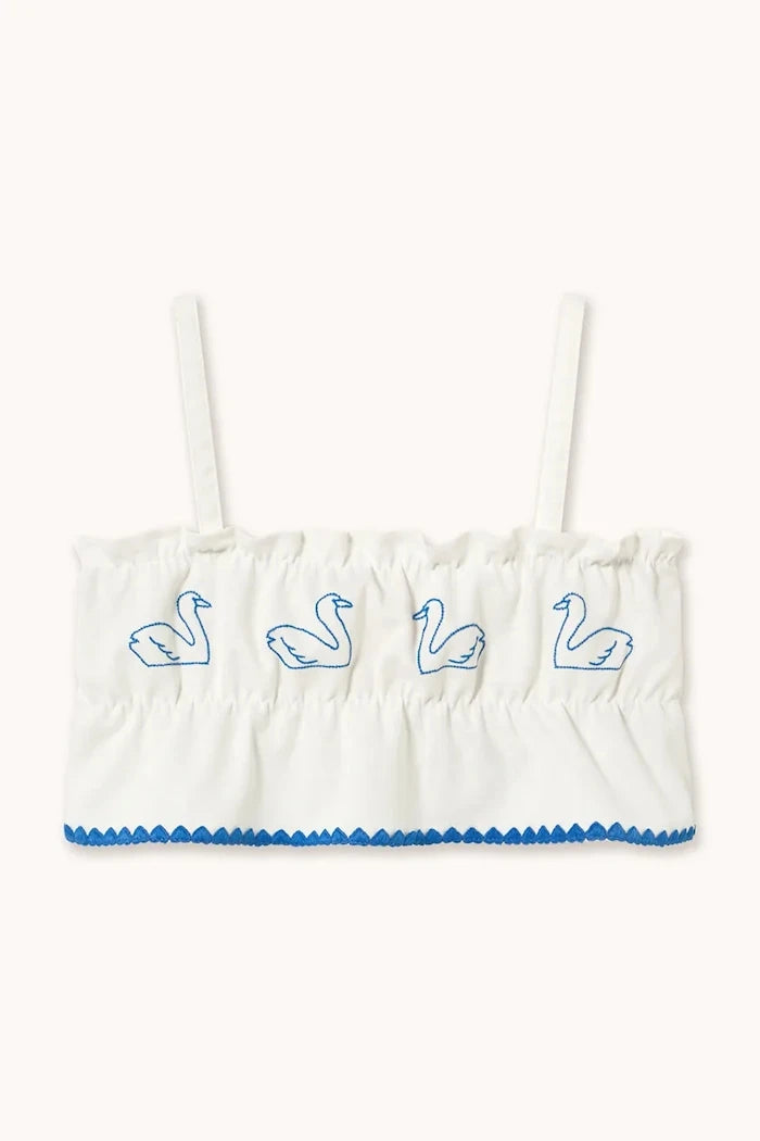 Tinycottons SWANS BOWS Keten Çocuk Üstü