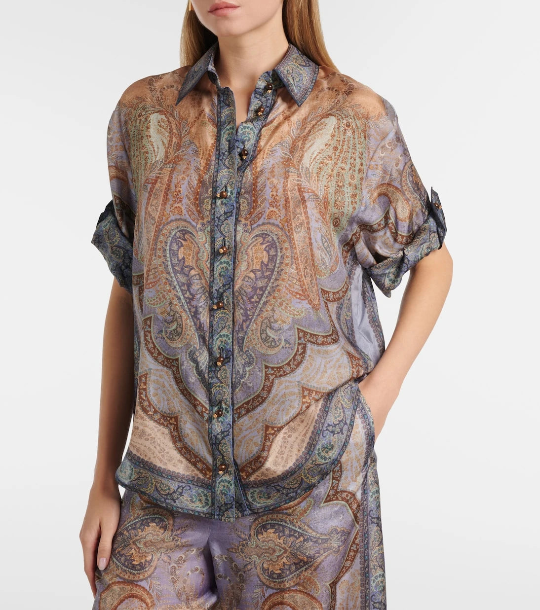 Zimmermann - Wanderlust printed silk top