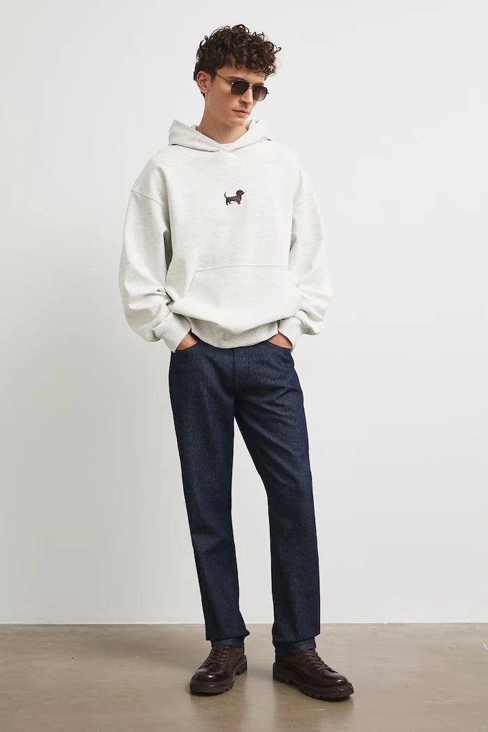 Pamuklu erkek kapüşonlu sweatshirt