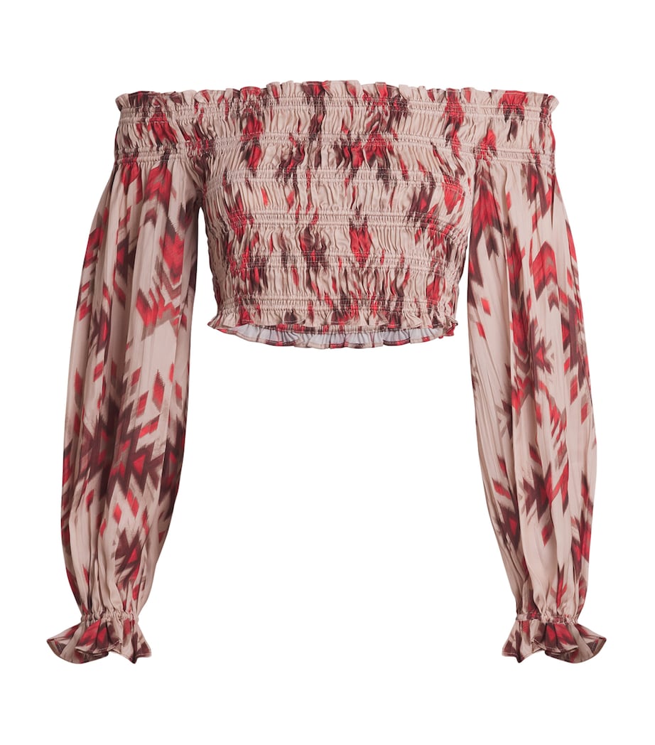 L'Agence Multi Graciela Off-The-Shoulder Smocked Top