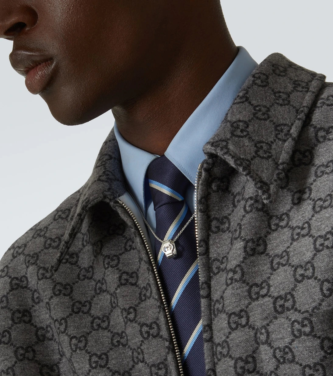 Gucci - Interlocking G sterling silver necklace