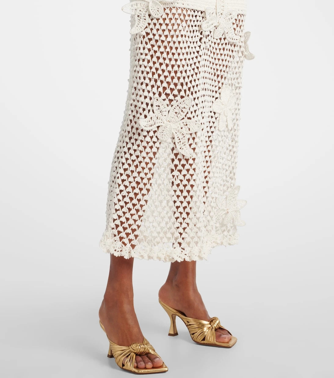 Oscar de la Renta - Crochet cotton maxi dress