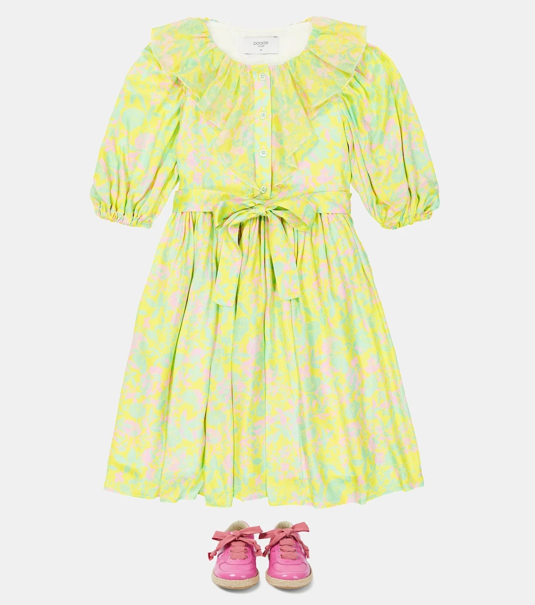 Paade Mode - Ruched balloon-sleeve shirt dress