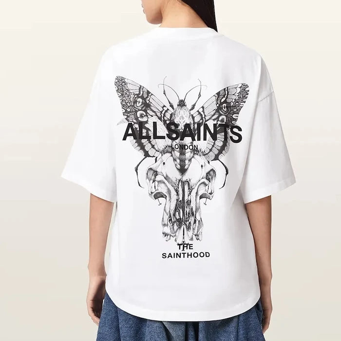 AllSaints kadın pamuklu oversize tişört HALIS