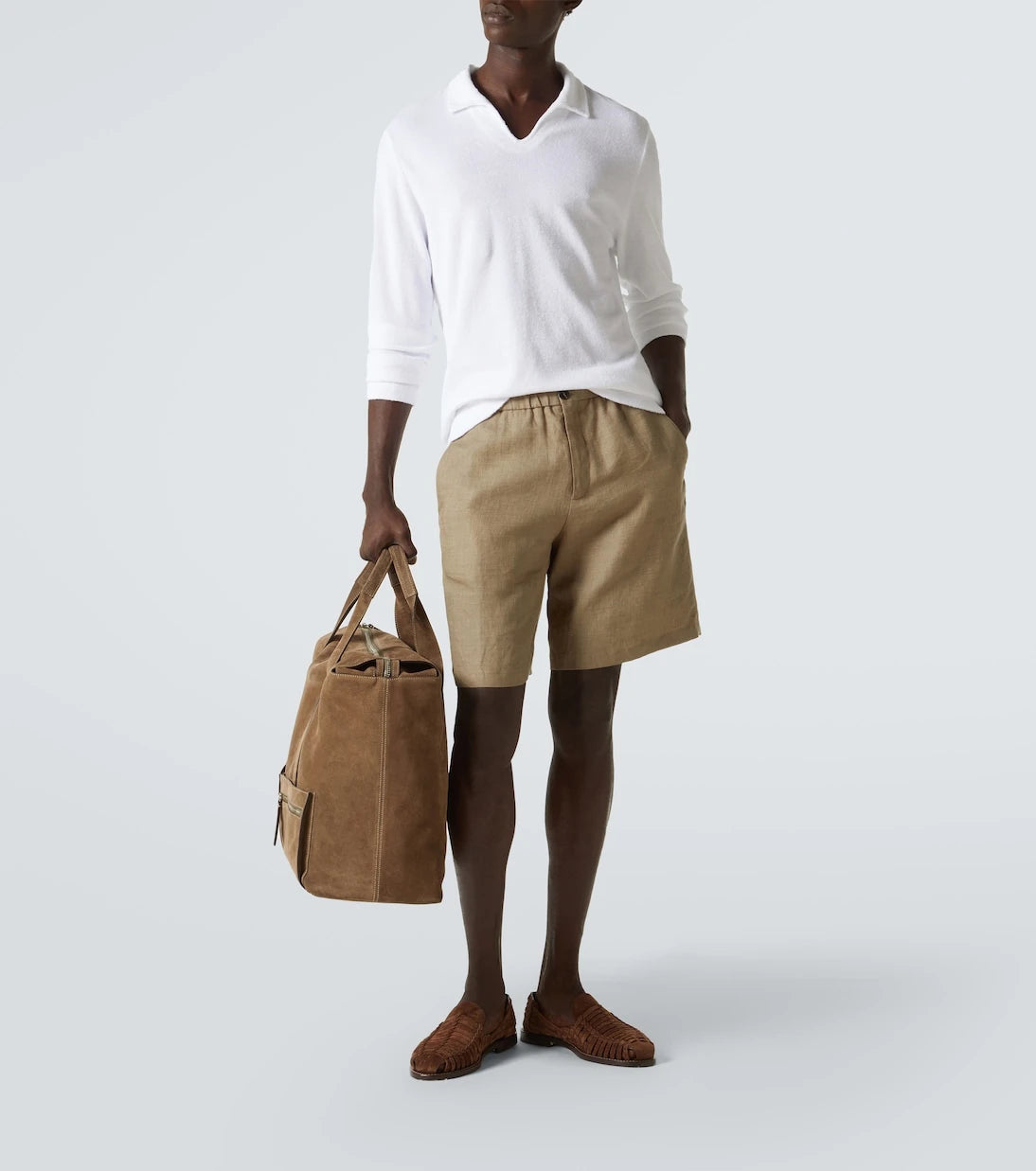 Fedeli - Cotton terry polo shirt