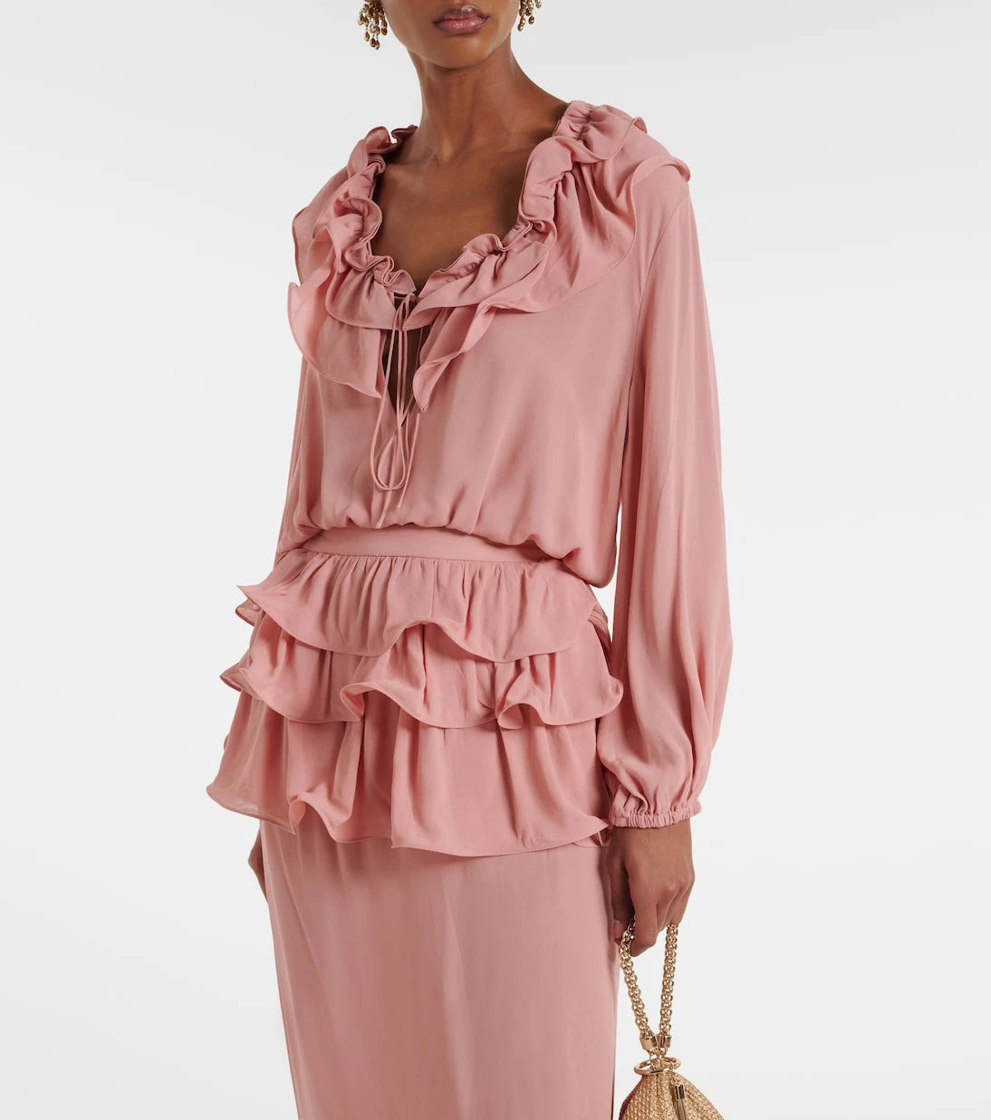 Adriana Degreas - Ruffled crop top