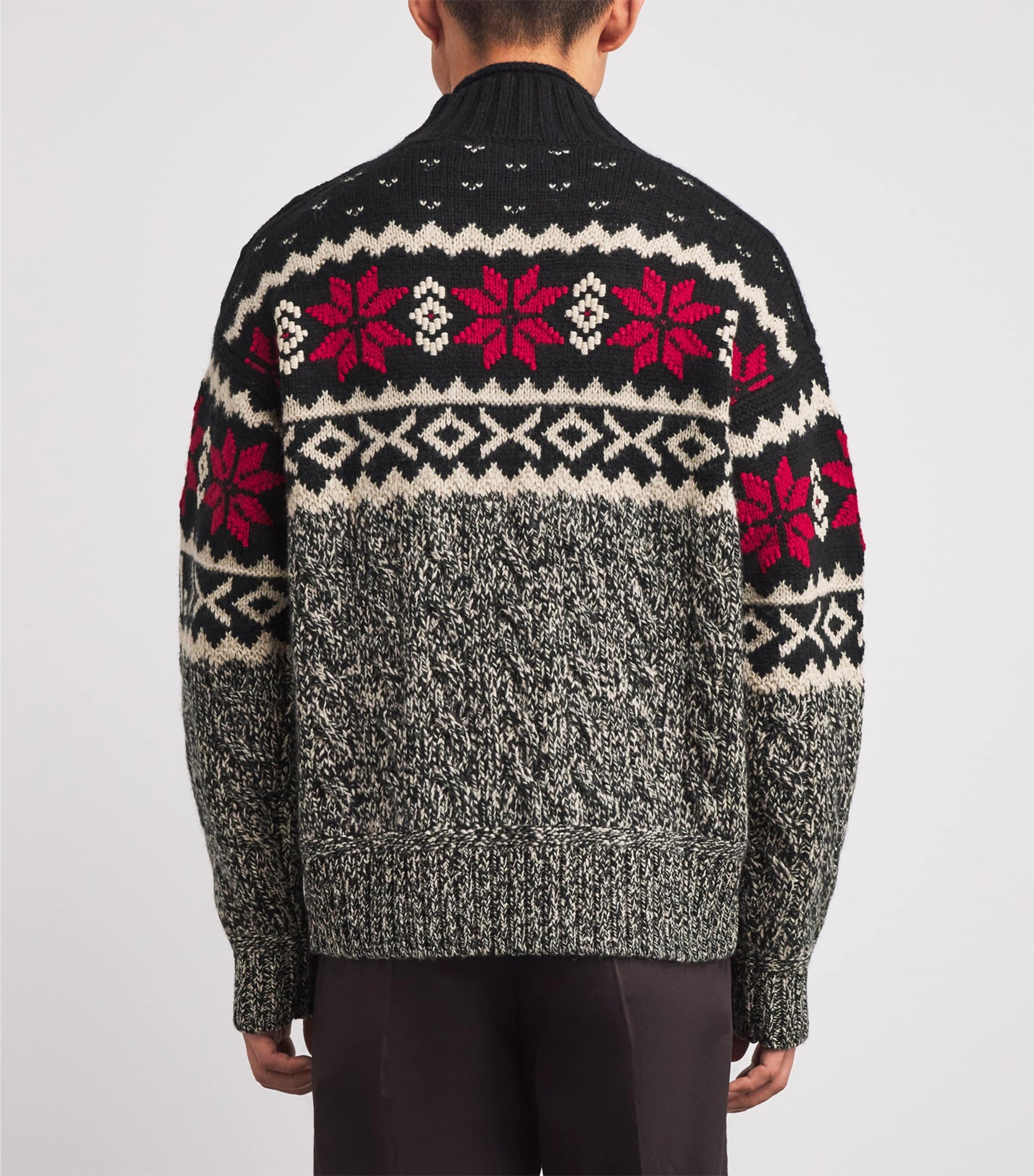 Polo Ralph Lauren Grey Wool Snowflake Rollneck Sweater
